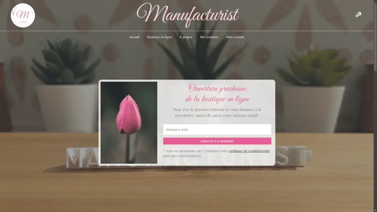 Capture du site Manufacturist — e-commerce WordPress